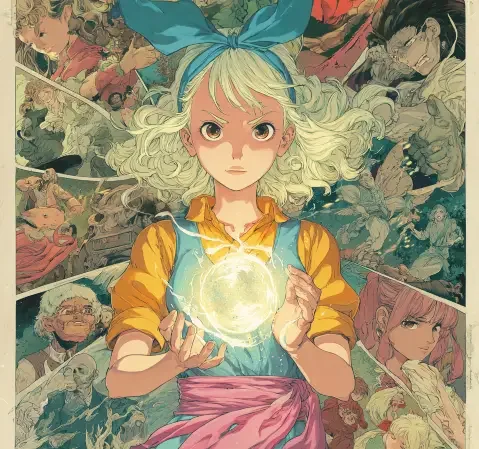 美食日常漫画封面，主角在厨房端出一盘热腾腾的菜肴